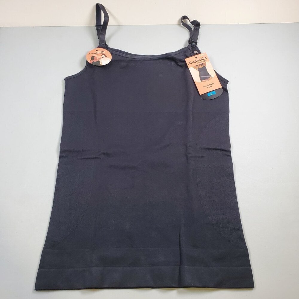 Shapermint All Day Everyday Scoop Neck Cami Women Size XL NWT Black Adjust
